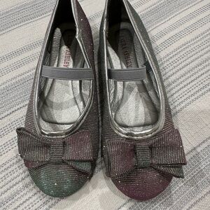 Girls iridescent flats - size 12.    VGUC Laura Ashley.